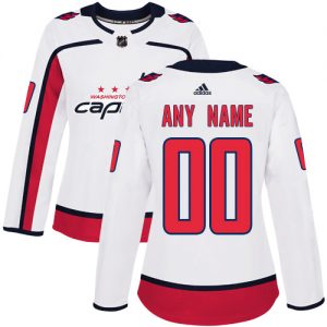 Dam NHL Washington Capitals Tröjor Skräddarsydda  Borta Vit Authentic