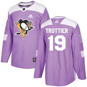 Barn NHL Pittsburgh Penguins Tröjor 19 Bryan Trottier Authentic Lila  Fights Cancer Practice
