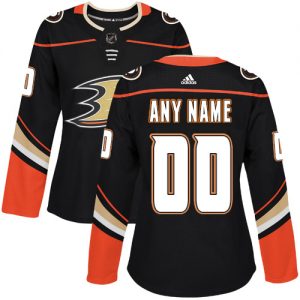 Dam NHL Anaheim Ducks Tröjor Skräddarsydda  Hemma Svart Authentic